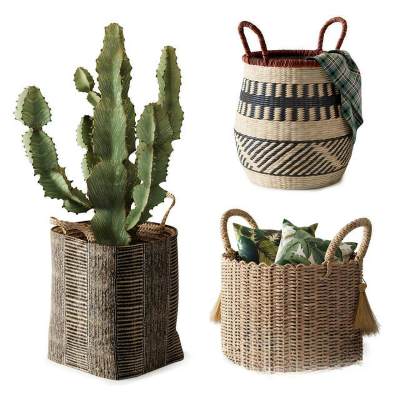 现代盆栽 收纳筐